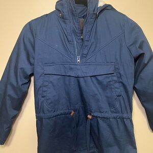 Boys Navy Blue Hooded Jacke